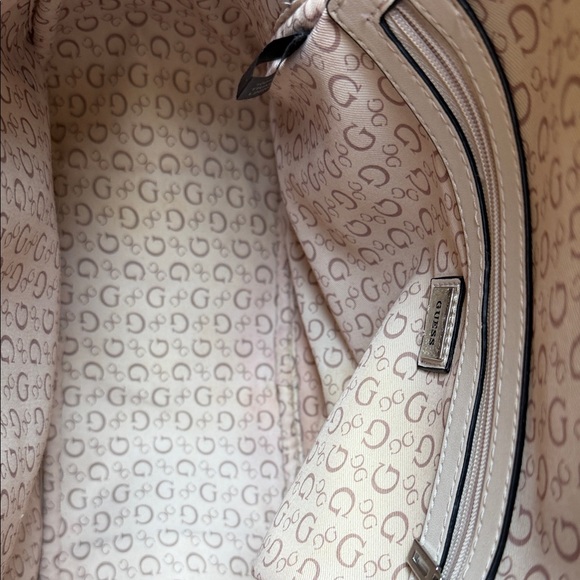 GUESS Cream Faux Leather Backpack - Picture 6 of 12